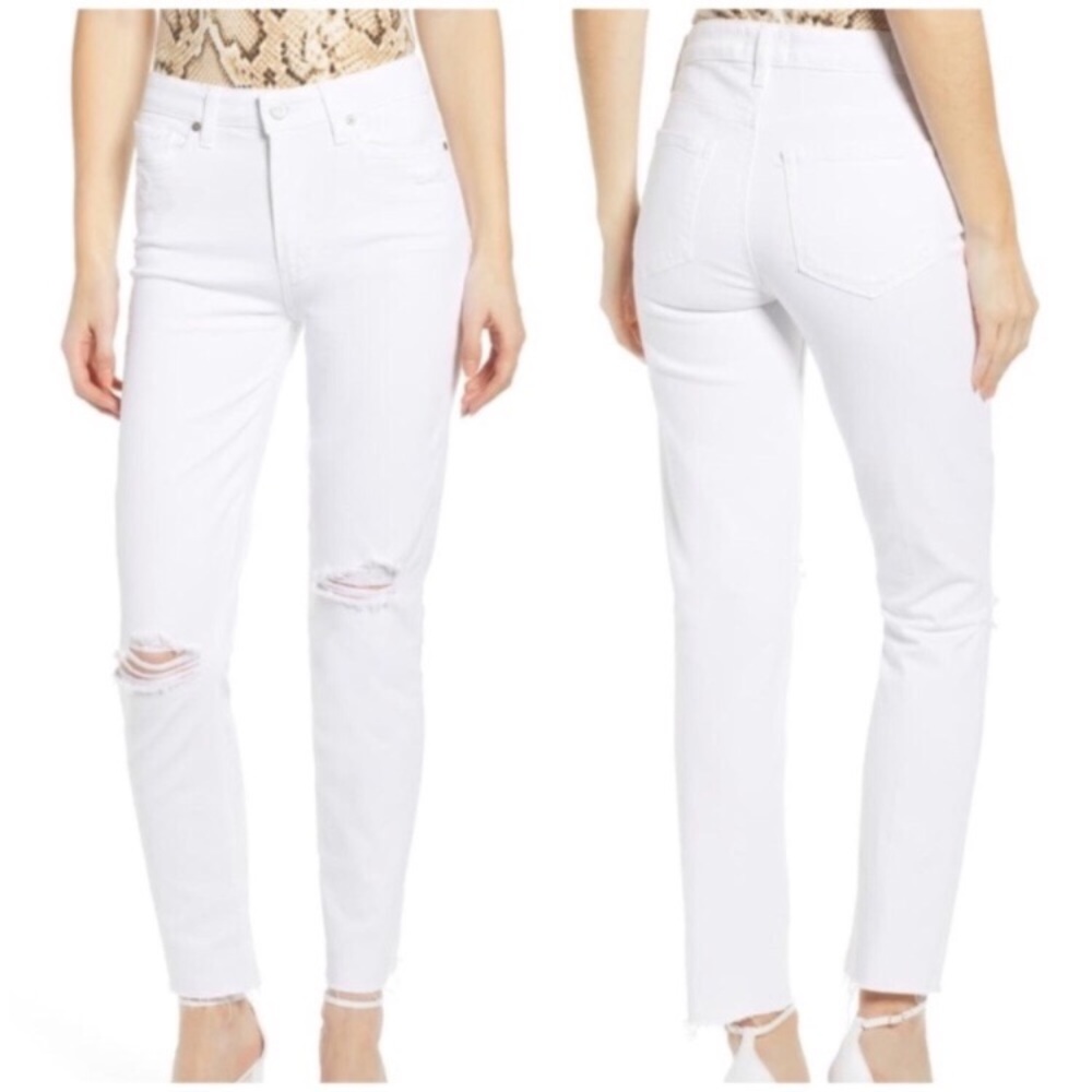 Paige Hoxton High Rise Skinny Jeans White Size 32